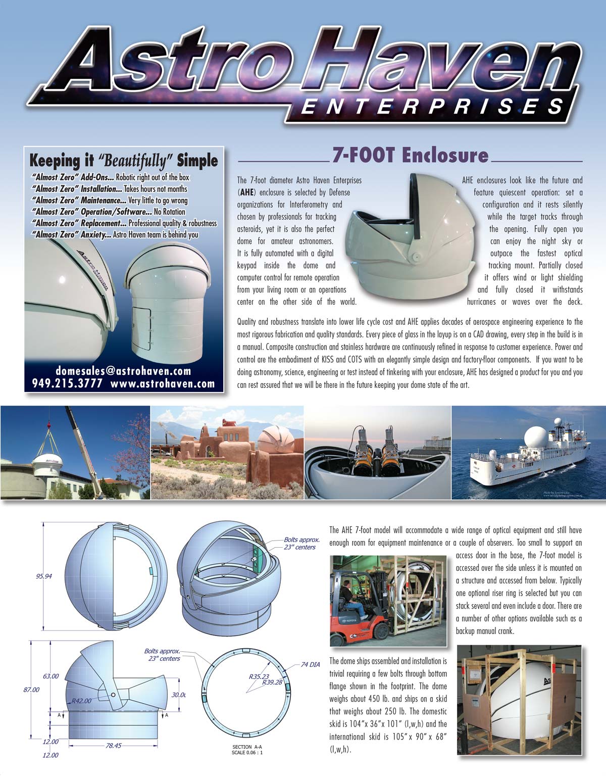7 Foot Domes - Astro Haven Enterprises